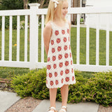 Kids Crochet Tank Mini Dress- Strawberry