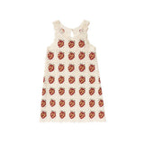 Kids Crochet Tank Mini Dress- Strawberry