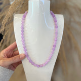 Lilac Pink Beaded Necklace