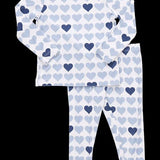 Blue Tiny Hearts Pajama Set