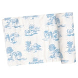 Farm Toile Swaddle Blanket - Blue