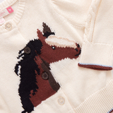 Girls Cable Constance Sweater - Wild Horse