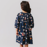 Girls Stevie Puff Sleeve Dress - Ranch Life