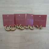 Mini Cable Earrings 14KT GD