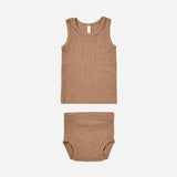 Ribbed Tank + Bloomer Set | Clay